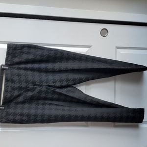 Ann Taylor Black Houndstooth pattern pants.
